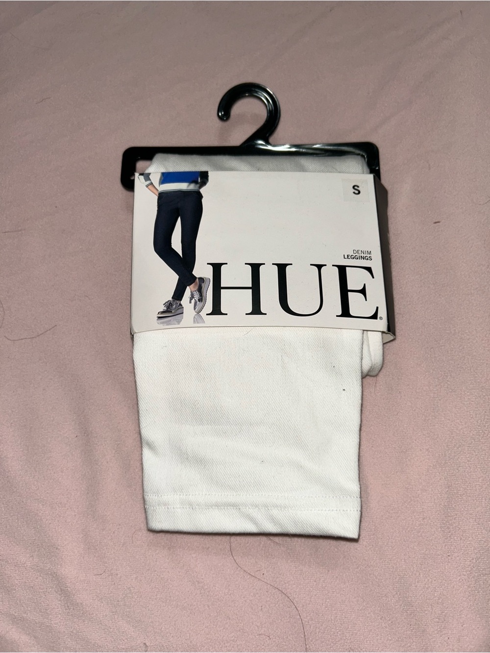 Women's White Denim Leggings - S